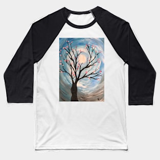 Moon over cherry blossoms Baseball T-Shirt